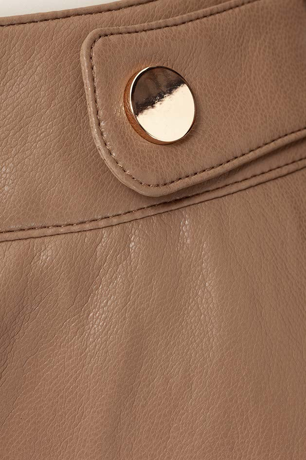 Rock in veganem Leder | Taupe
