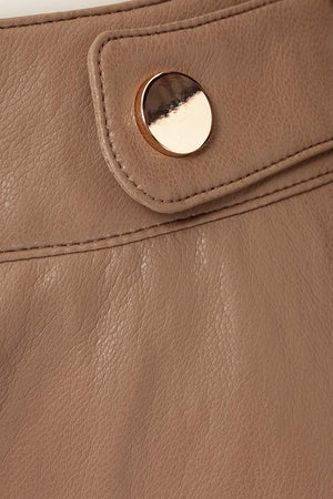 Rock in veganem Leder | Taupe