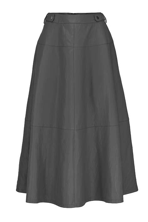 Rock in veganem Leder | Graphit