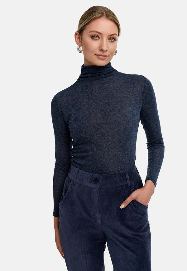 Langarmshirt aus Lyocell-Jersey | Retro Blue