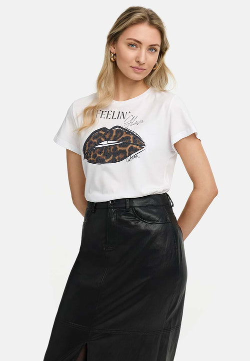 T-Shirt mit Placementprint | Feelin' Glam