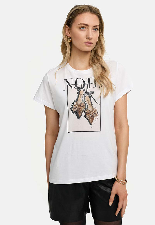 T-Shirt mit Placementprint | NOIR Shoes