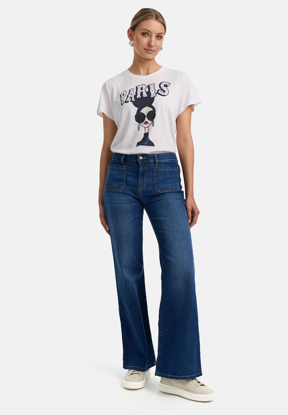 T-Shirt mit Placementprint | Paris Girl