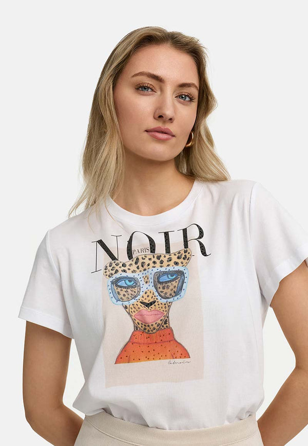 T-Shirt mit Placementprint | NOIR Leo