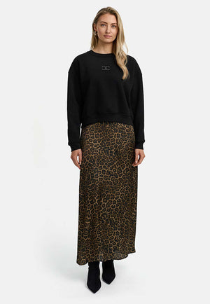 Sweatshirt mit Glitzerdetail | Black