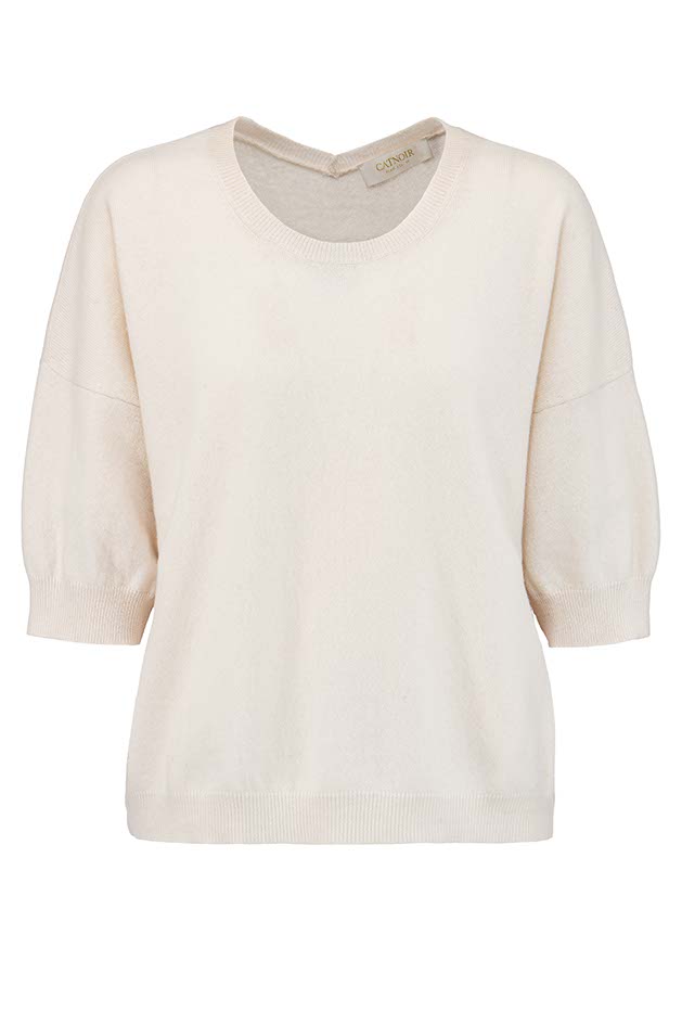Strickshirt in Merino-Wolle | Creme
