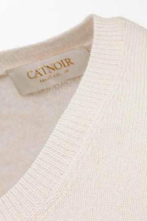 Strickshirt in Merino-Wolle | Creme