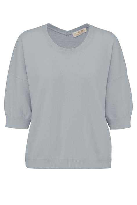 Knitted shirt in merino wool | light Grey