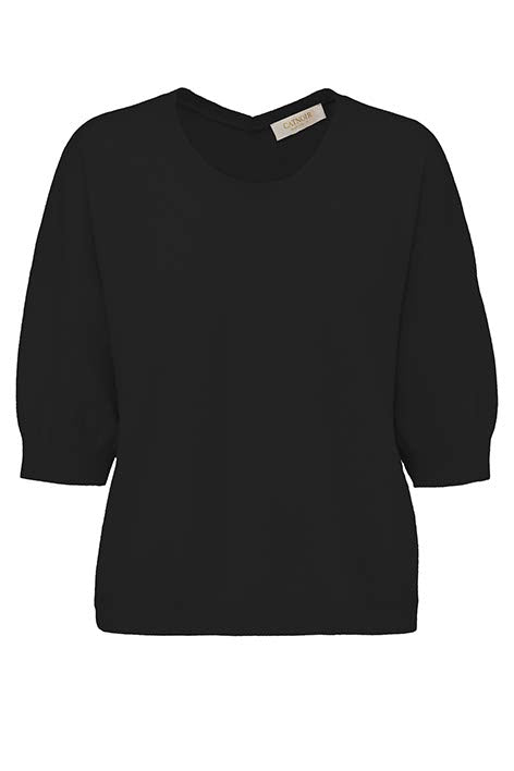 Strickshirt in Merino-Wolle | Black