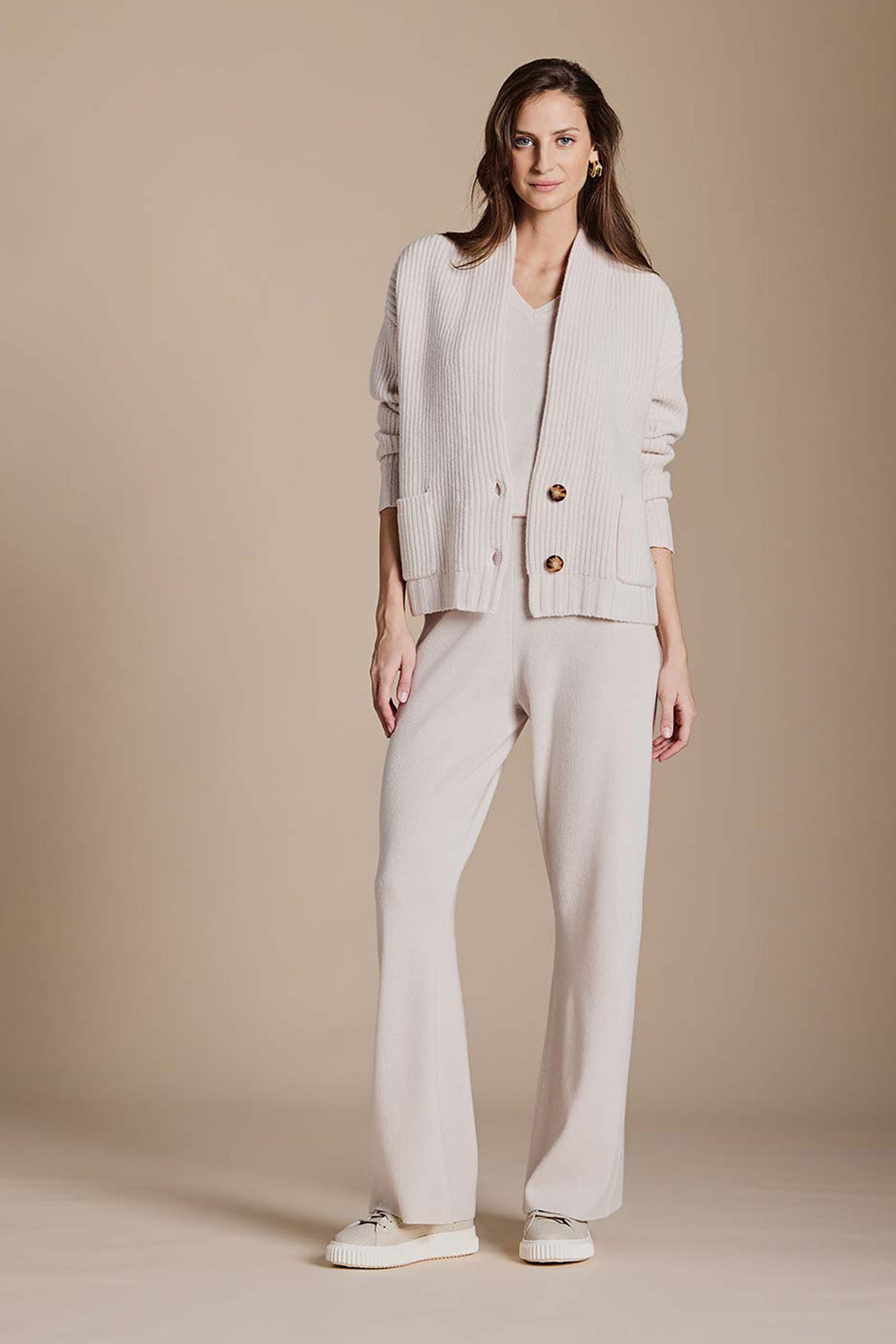 Strickhose in Merino-Wolle | Creme