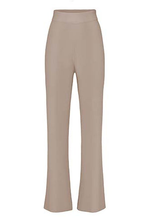 Strickhose in Merino-Wolle | Taupe