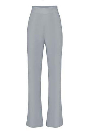 Knitted trousers in merino wool | light Grey
