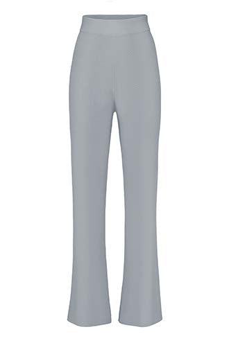 Knitted trousers in merino wool | light Grey