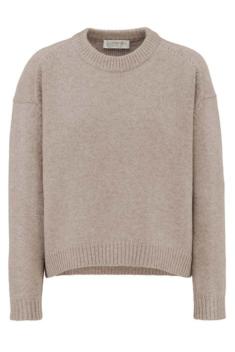 Strickpullover in Merino-Wolle | Taupe