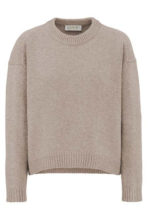 Strickpullover in Merino-Wolle | Taupe