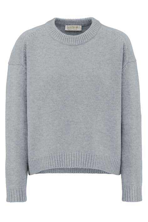 Strickpullover in Merino-Wolle | light Grey