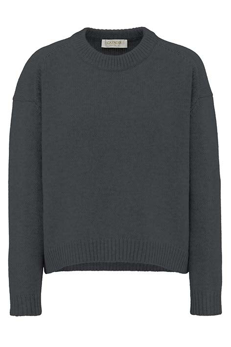 Strickpullover in Merino-Wolle | Graphit