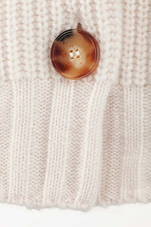 Strickjacke in Merino-Wolle | Creme