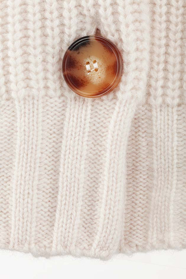 Strickjacke in Merino-Wolle | Creme