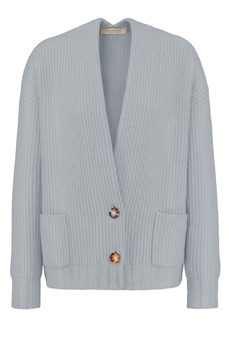 Strickjacke in Merino-Wolle | light Grey