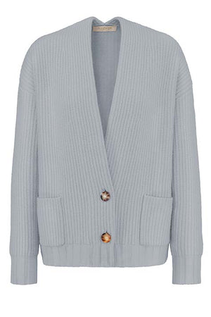 Strickjacke in Merino-Wolle | light Grey