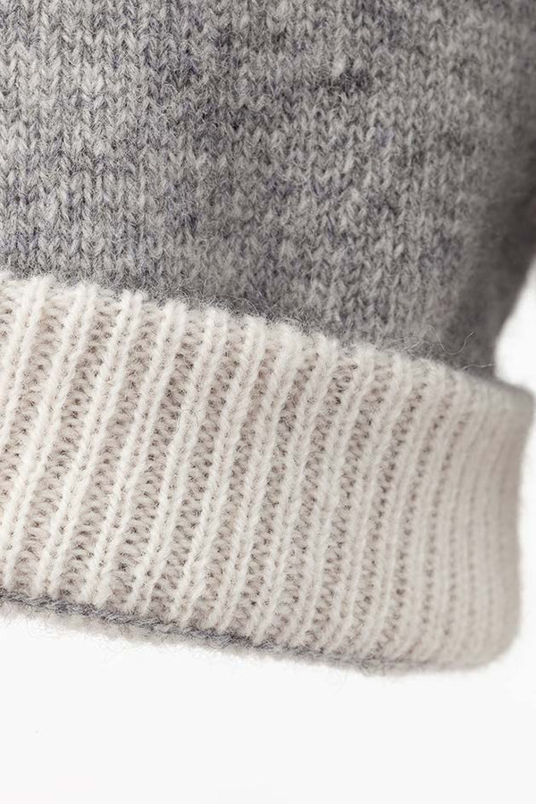 Kapuzenjacke in Merino-Wolle | light Grey