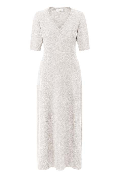 Strickkleid in Merino-Wolle | Creme