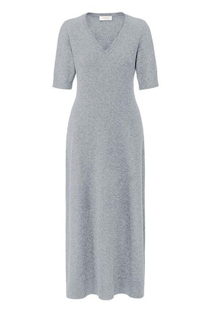 Strickkleid in Merino-Wolle | light Grey