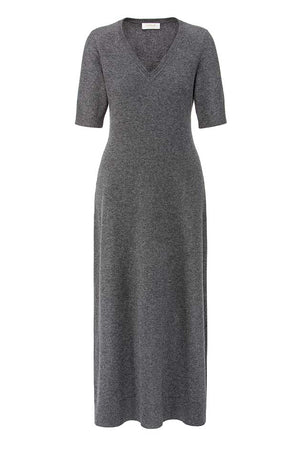 Strickkleid in Merino-Wolle | Graphit