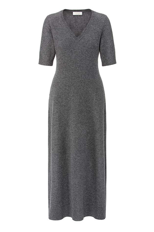 Strickkleid in Merino-Wolle | Graphit