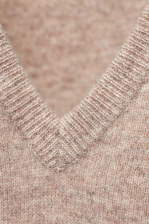 Strickkleid in Merino-Wolle | Taupe
