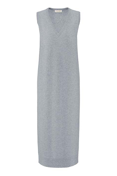 Strickkleid in Merino-Wolle | light Grey