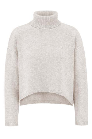 Rollkragenpullover in Merino-Wolle | Creme