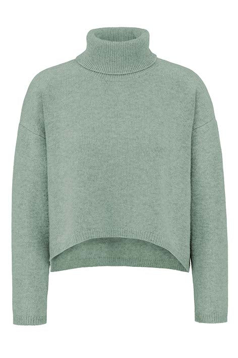 Turtleneck sweater in merino wool | light Mint