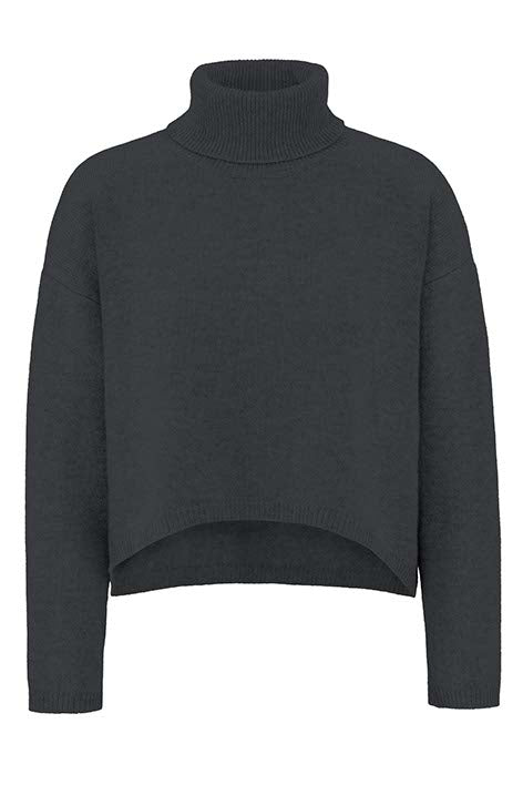 Rollkragenpullover in Merino-Wolle | Graphit