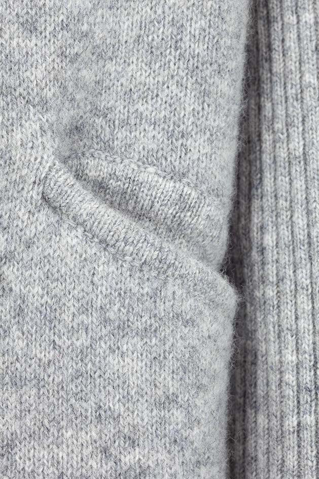 Strickmantel in Merino-Wolle | light Grey
