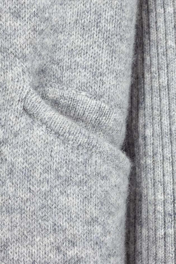 Strickmantel in Merino-Wolle | light Grey