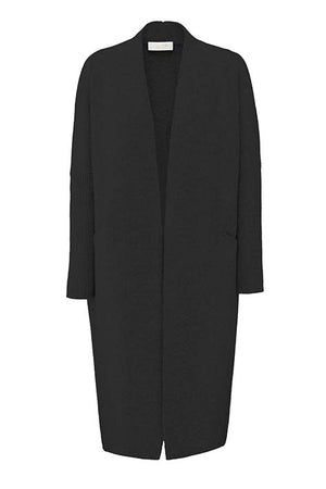 Strickmantel in Merino-Wolle | Black