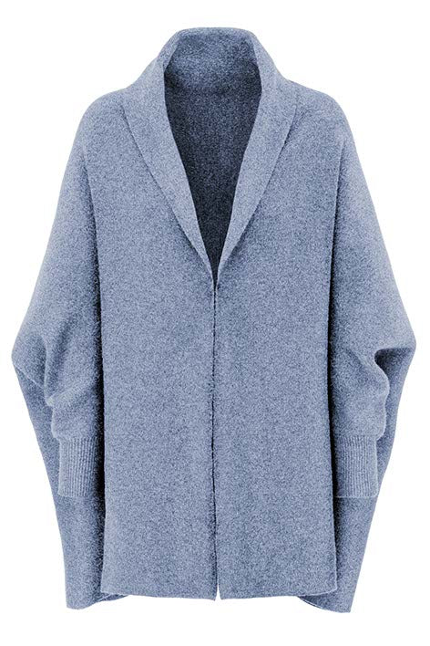 Cardigan in merino wool | Retro Blue