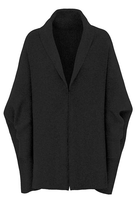 Strickjacke in Merino-Wolle | Black