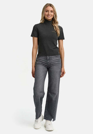 Strickshirt in Viskose-mix | Graphit
