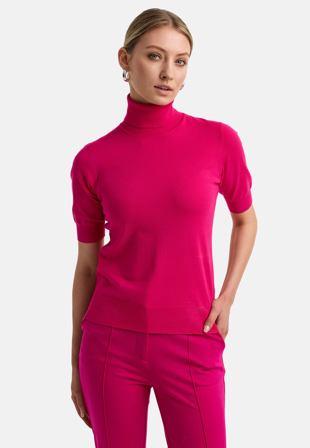 Strickshirt in Viskose-Mix | Pink Berry