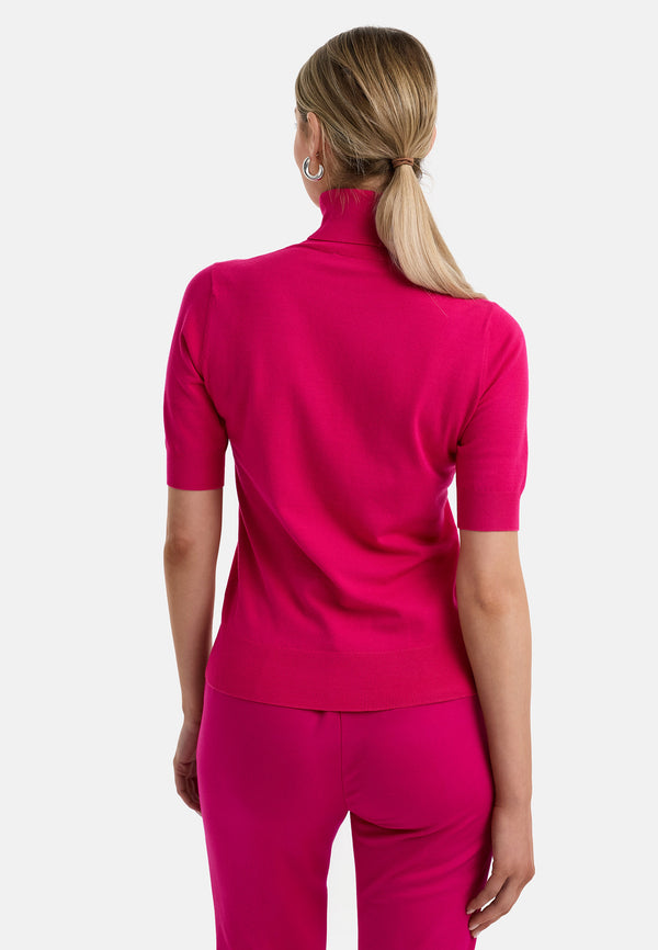 Strickshirt in Viskose-Mix | Pink Berry