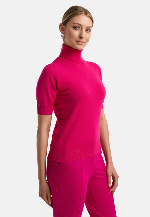 Strickshirt in Viskose-Mix | Pink Berry