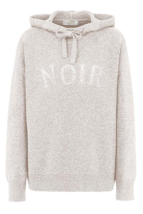 Hoodie in merino wool | Creme