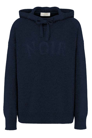 Hoodie in Merino-Wolle | Navy