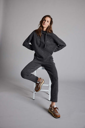 Hoodie in Merino-Wolle | Graphit