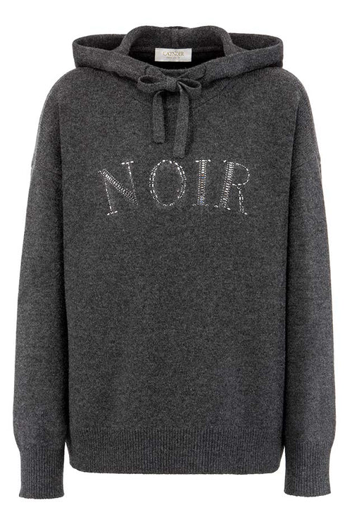 Hoodie in Merino-Wolle | Graphit