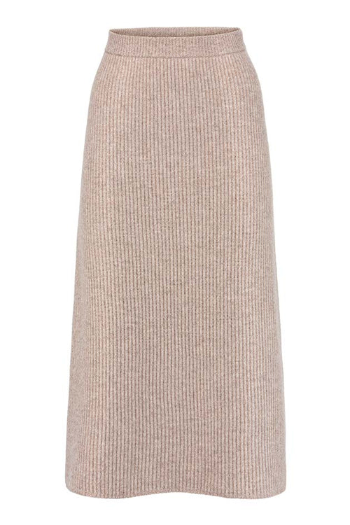 Strickrock in Merino-Wolle | Taupe