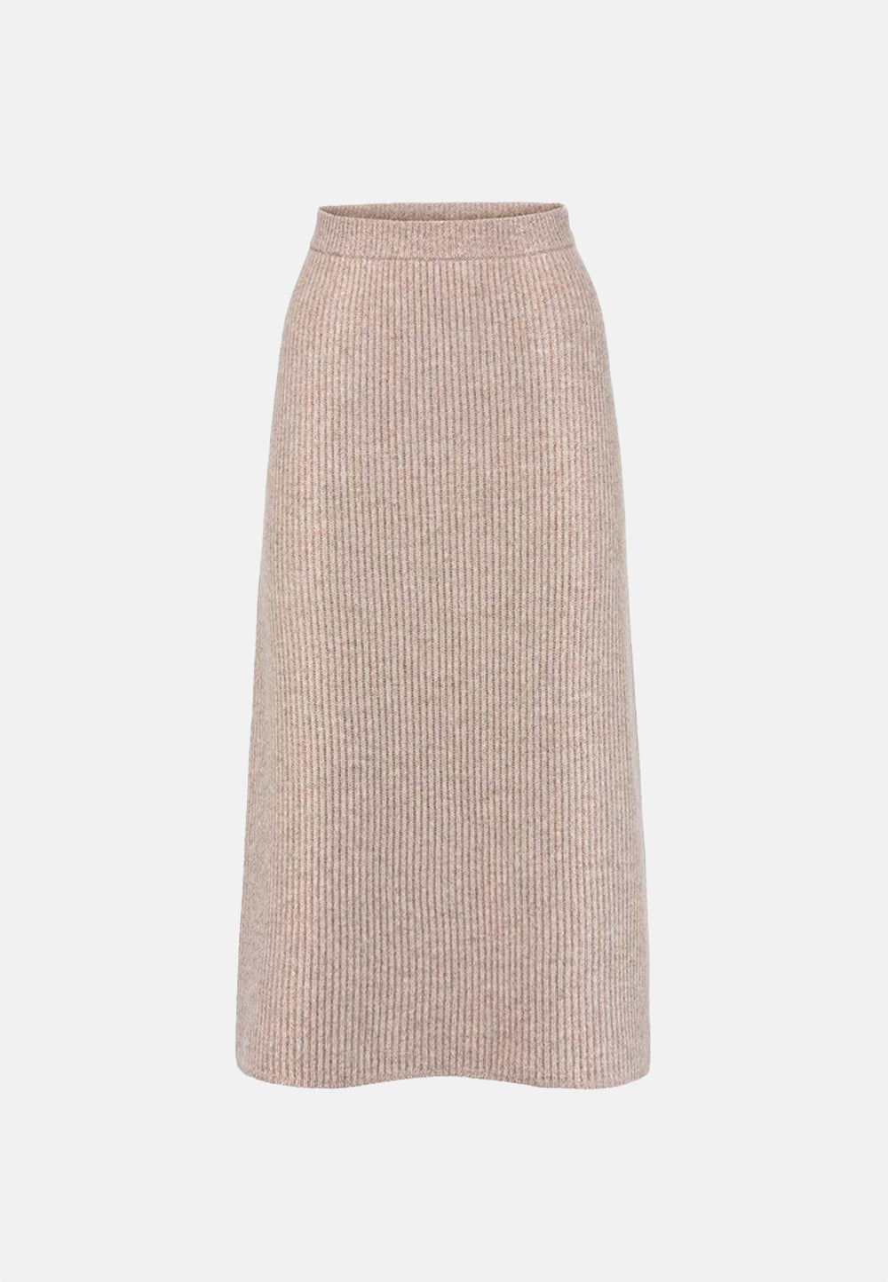 Strickrock in Merino-Wolle | Taupe